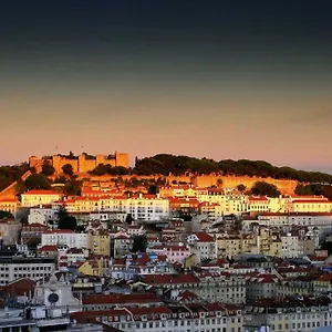 Chiado With View To The Castle Lisbon